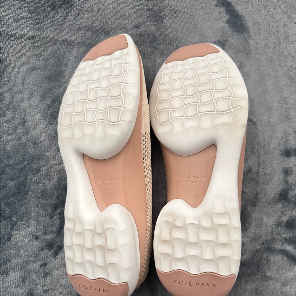 Cole Haan Women's Beige Knit Flats 3.Zerogrand Stitchlite Ballet Flat - Picture 3 of 5